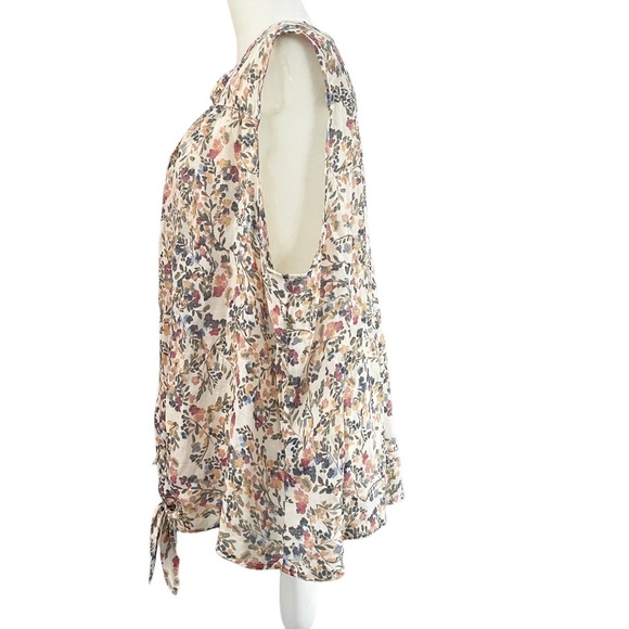 Zac & Rachel Woman Woman’s Shirt Sleeveless Button Up Floral Plus Size 3X. - Picture 2 of 7